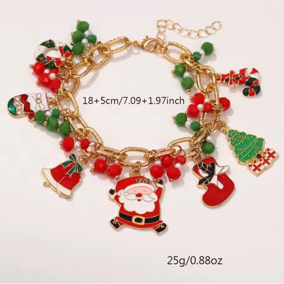 Jingle Bells & Santa Charms Christmas Bracelet - Picture 5 of 6